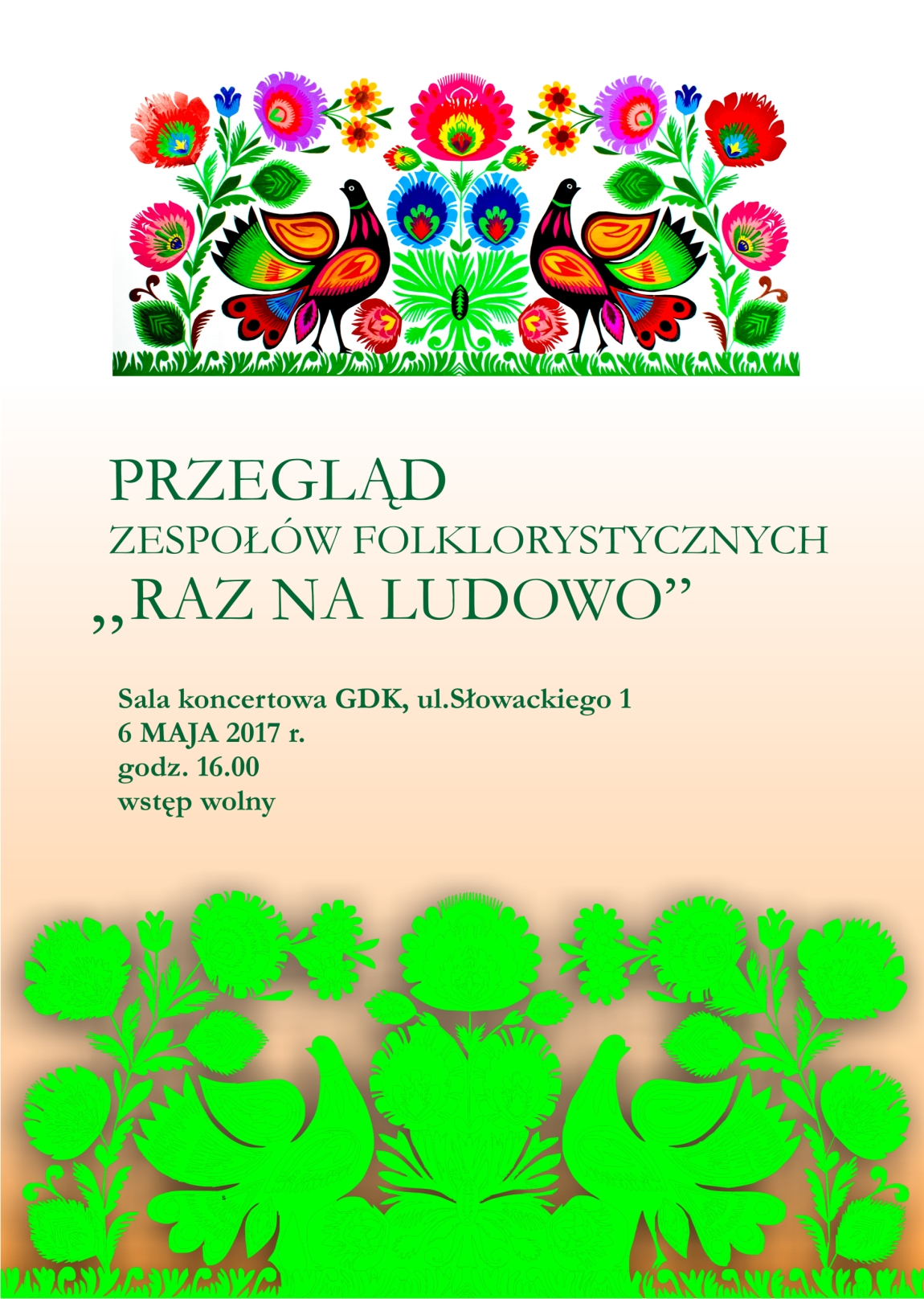 PLAKAT Raz na ludowo A3 POPRAWNY